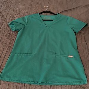 Small Figs Hunter green scrub top